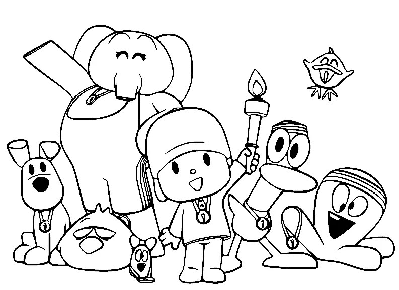 Dibujos para colorear e imprimir Pocoyó