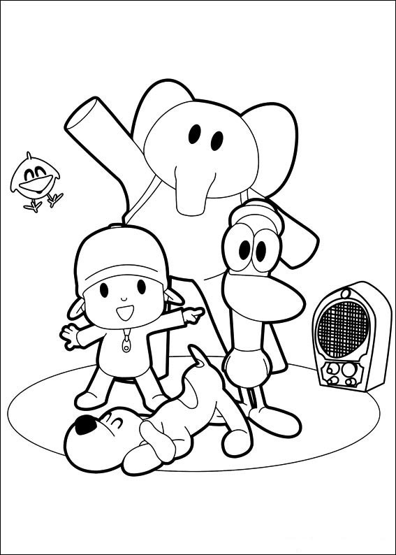 Dibujos para colorear e imprimir Pocoyó