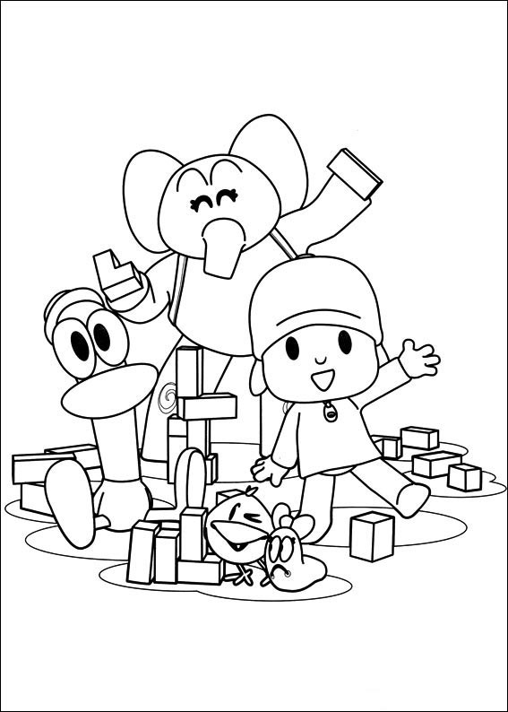 Dibujos para colorear e imprimir Pocoyó