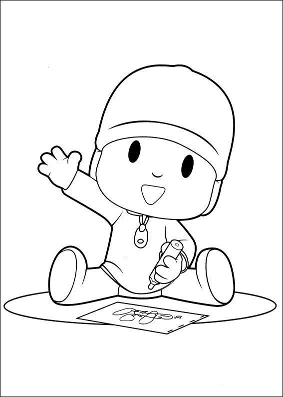 Dibujos para colorear e imprimir Pocoyó