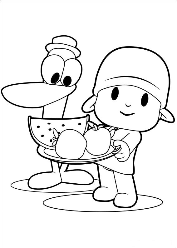 Dibujos para colorear e imprimir Pocoyó