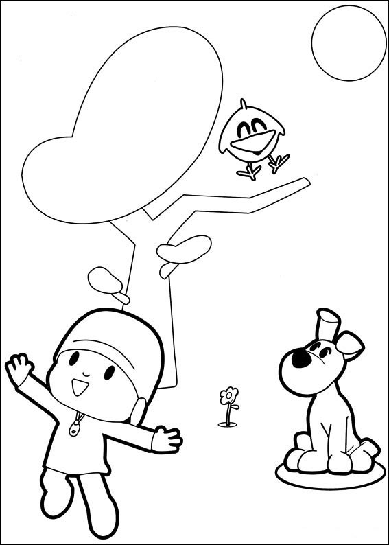 Dibujos para colorear e imprimir Pocoyó