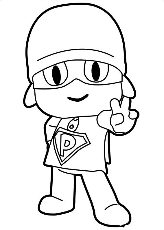 Dibujos para colorear e imprimir Pocoyó