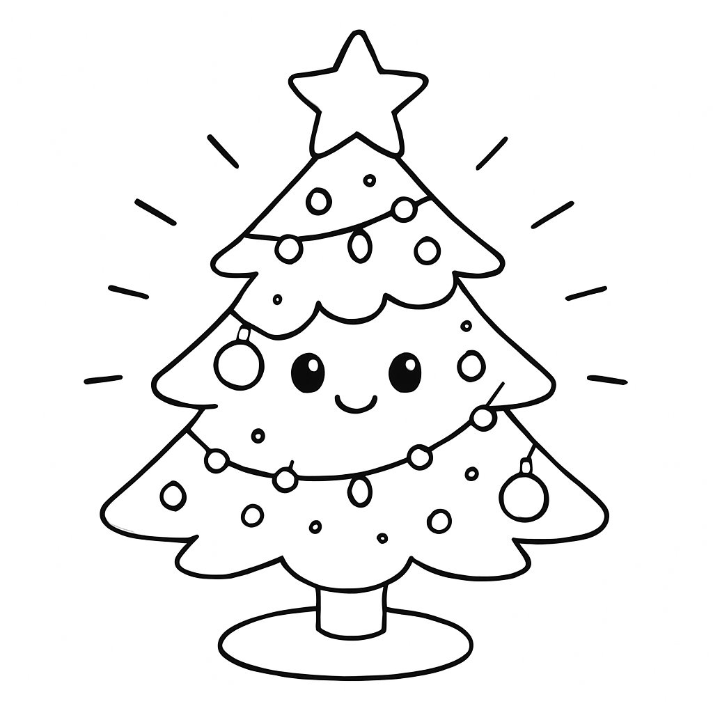 Árbol De Navidad para colorear Dibujos para colorear e imprimir Árbol De Navidad