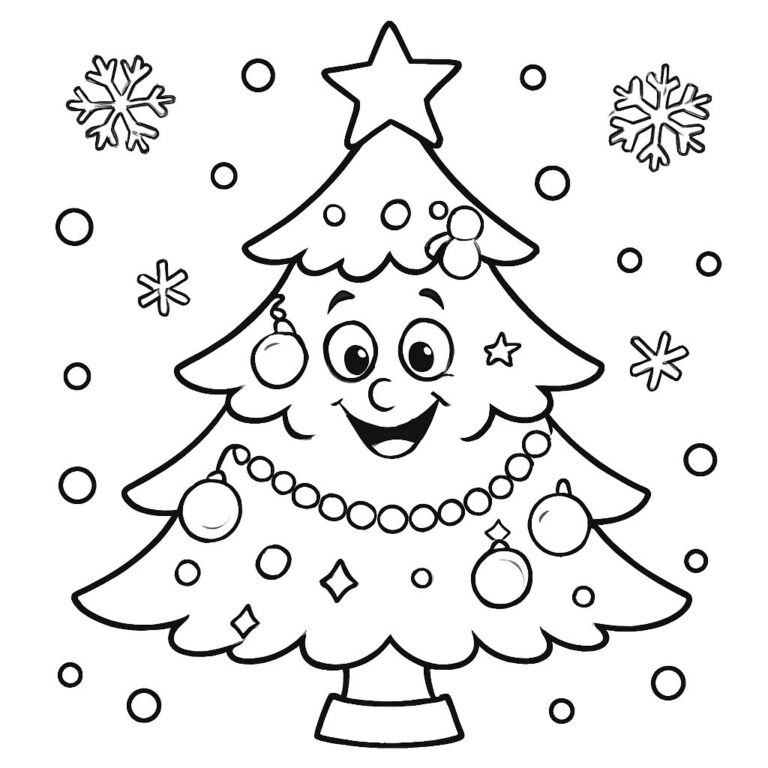 Árbol de Navidad para colorear