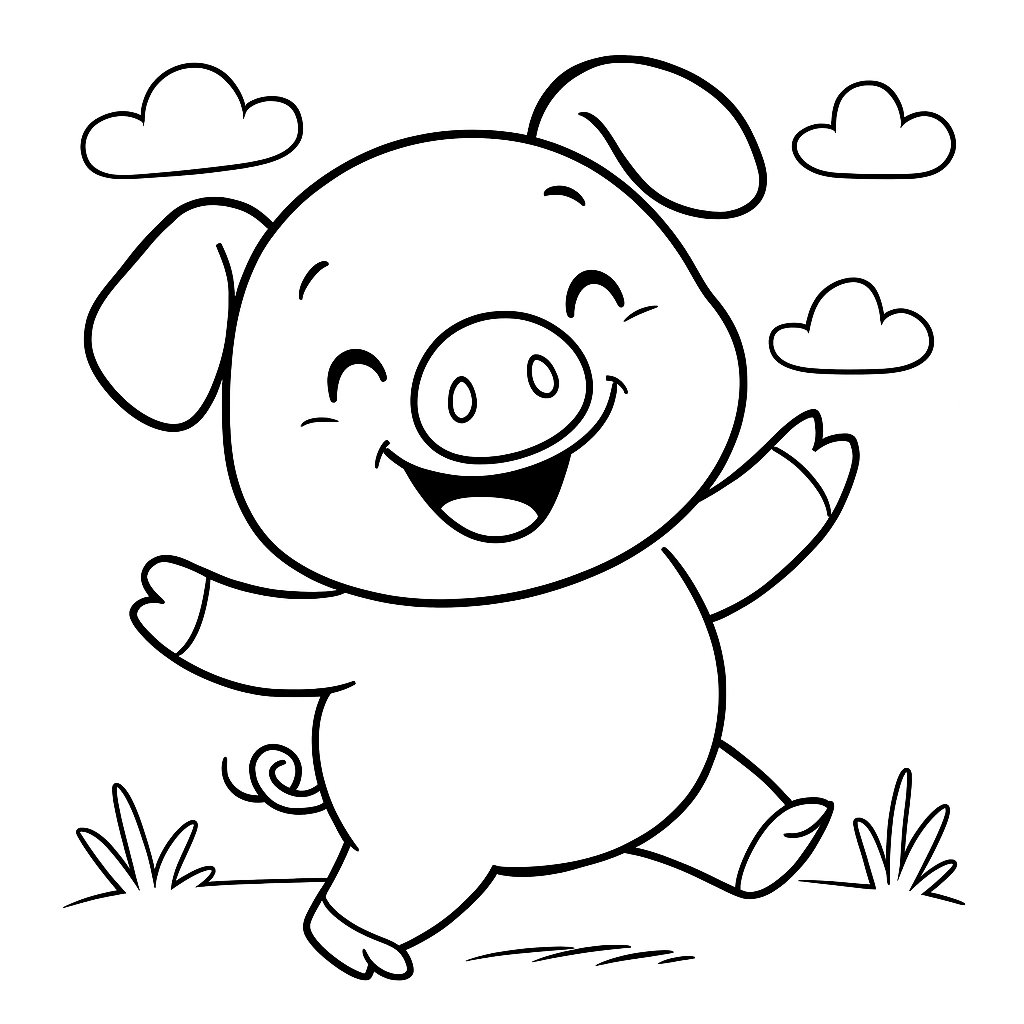 Cerdo para colorear Dibujos para colorear e imprimir Cerdo