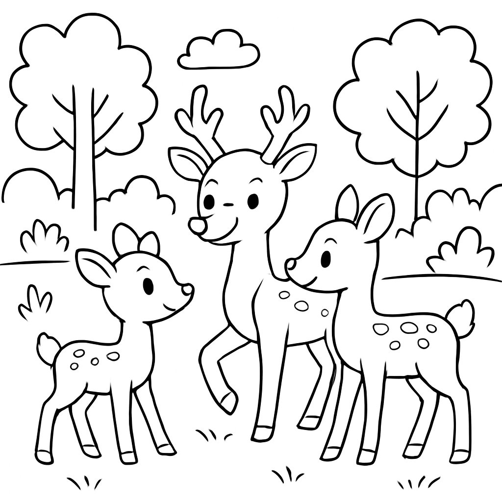Ciervos para colorear Dibujos para colorear e imprimir Ciervos