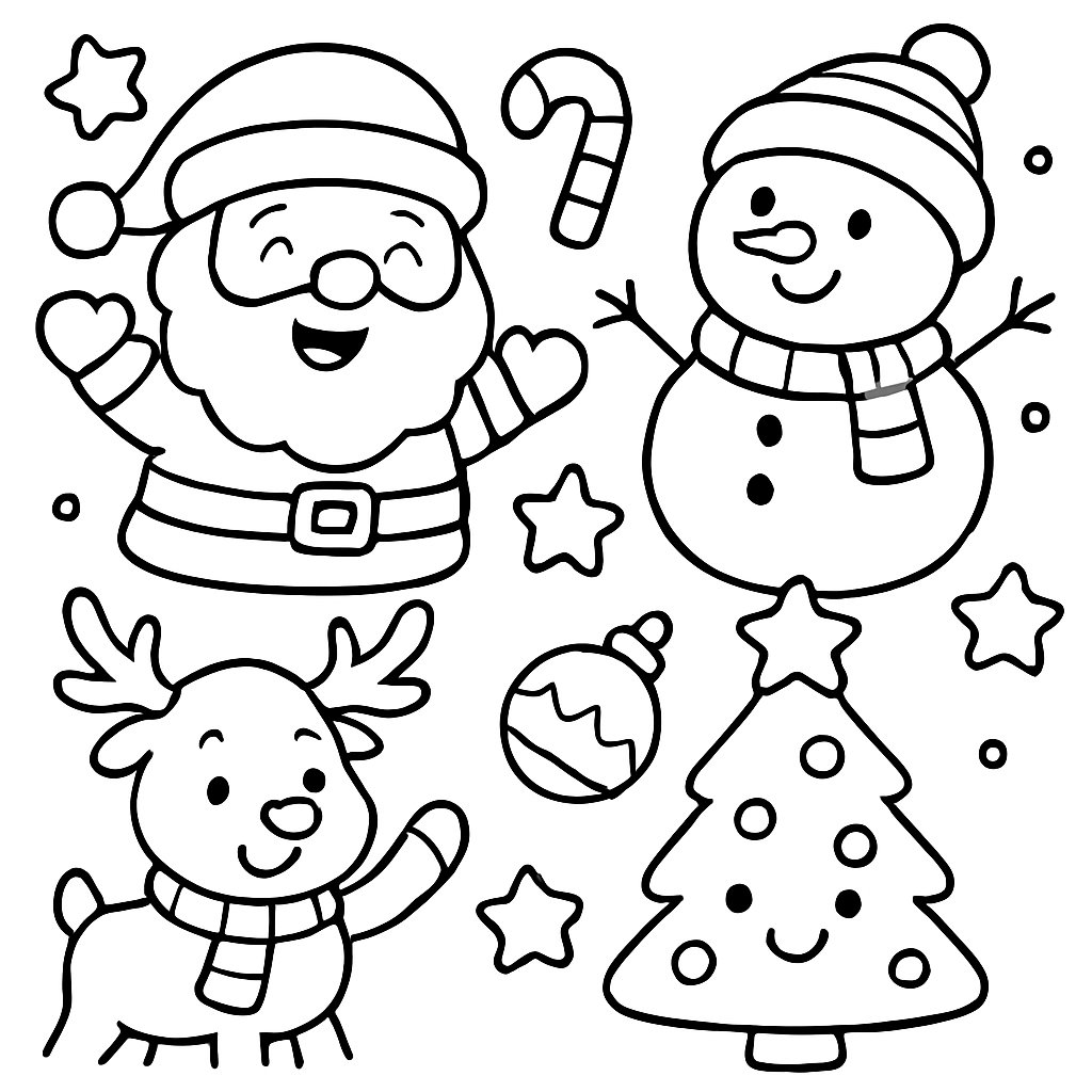 Dibujos De Navidad para colorear Dibujos para colorear e imprimir Dibujos De Navidad