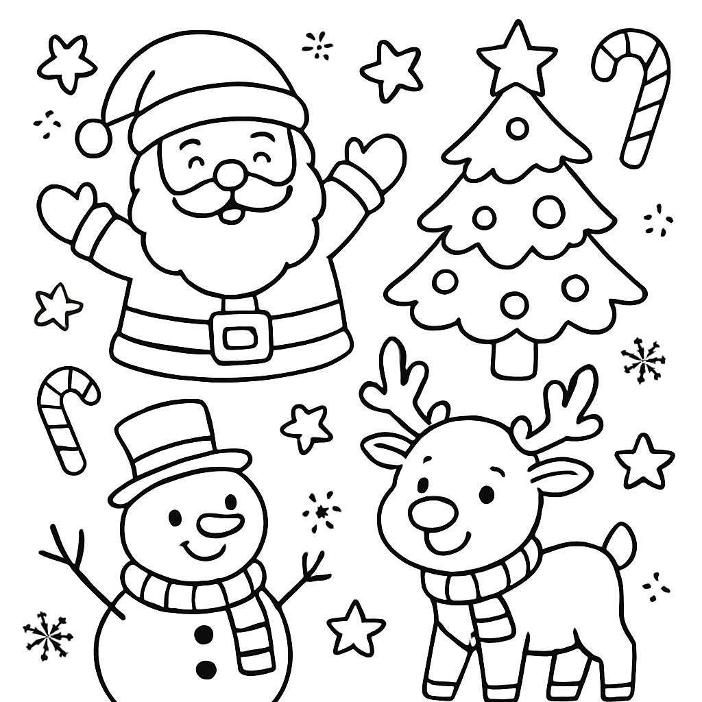 Dibujos De Navidad para colorear Dibujos para colorear e imprimir Dibujos De Navidad