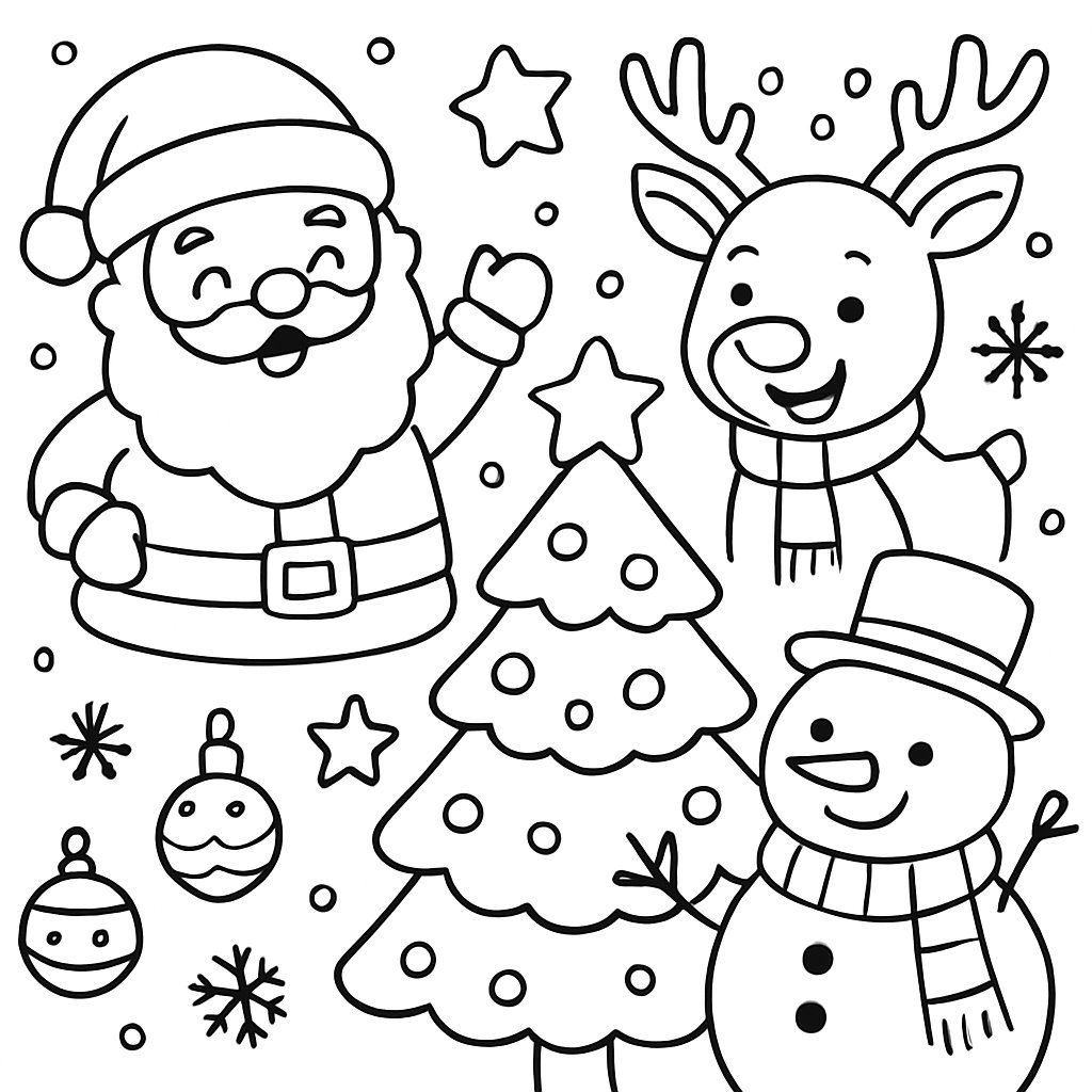 Dibujos De Navidad para colorear Dibujos para colorear e imprimir Dibujos De Navidad