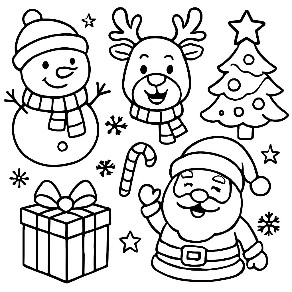 Dibujos De Navidad para colorear Dibujos para colorear e imprimir Dibujos De Navidad