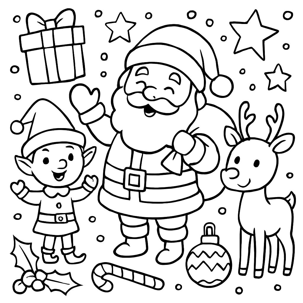 Dibujos De Navidad para colorear Dibujos para colorear e imprimir Dibujos De Navidad