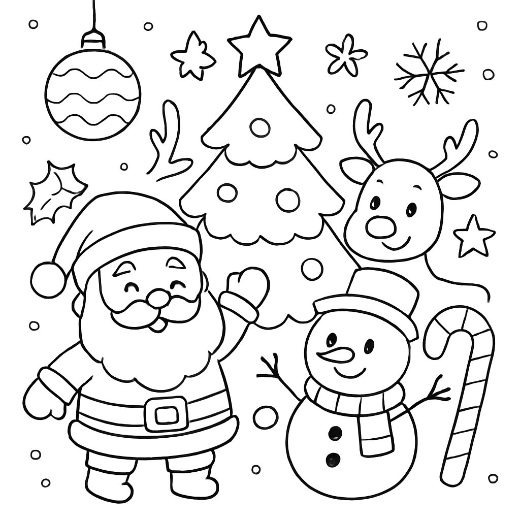 Dibujos De Navidad para colorear Dibujos para colorear e imprimir Dibujos De Navidad