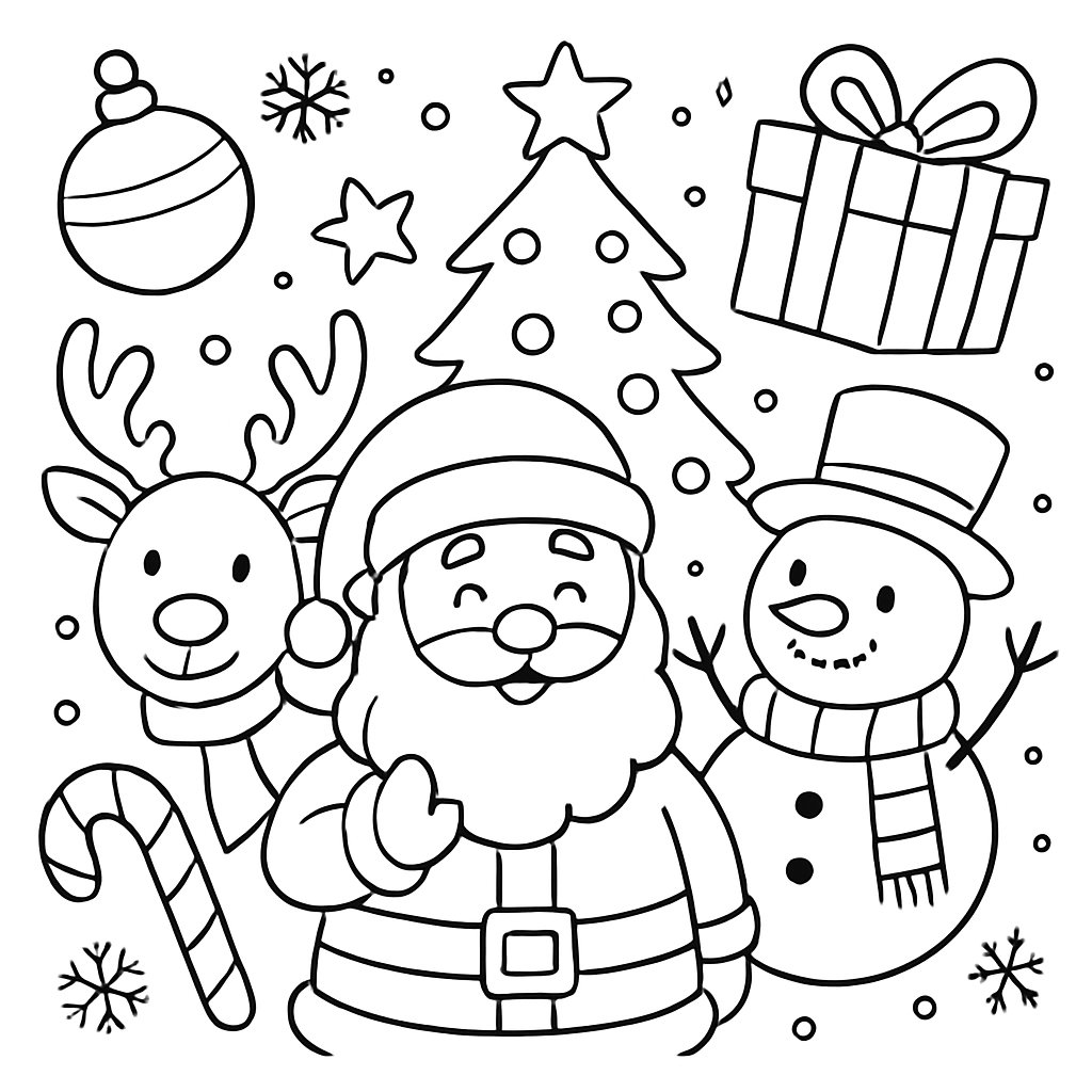 Dibujos De Navidad para colorear Dibujos para colorear e imprimir Dibujos De Navidad