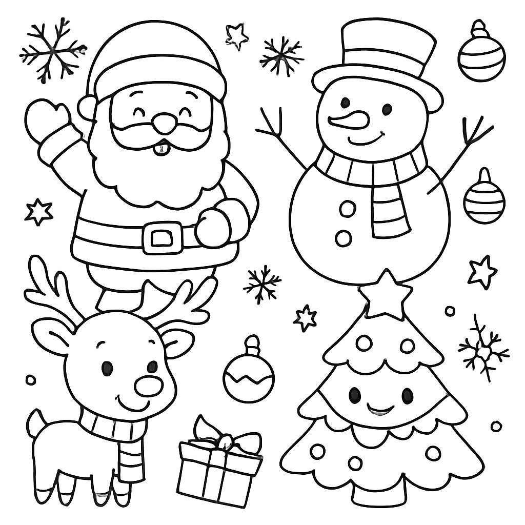 Dibujos De Navidad para colorear Dibujos para colorear e imprimir Dibujos De Navidad