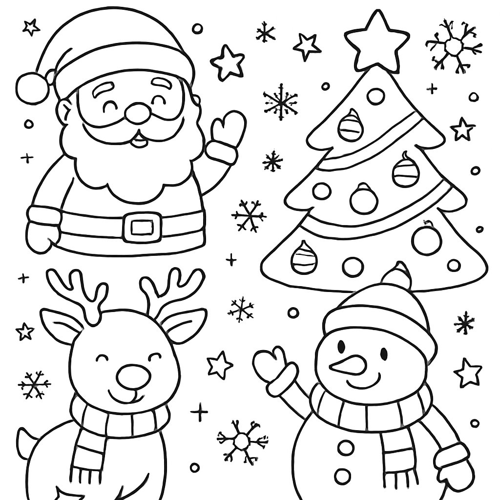 Dibujos De Navidad para colorear Dibujos para colorear e imprimir Dibujos De Navidad