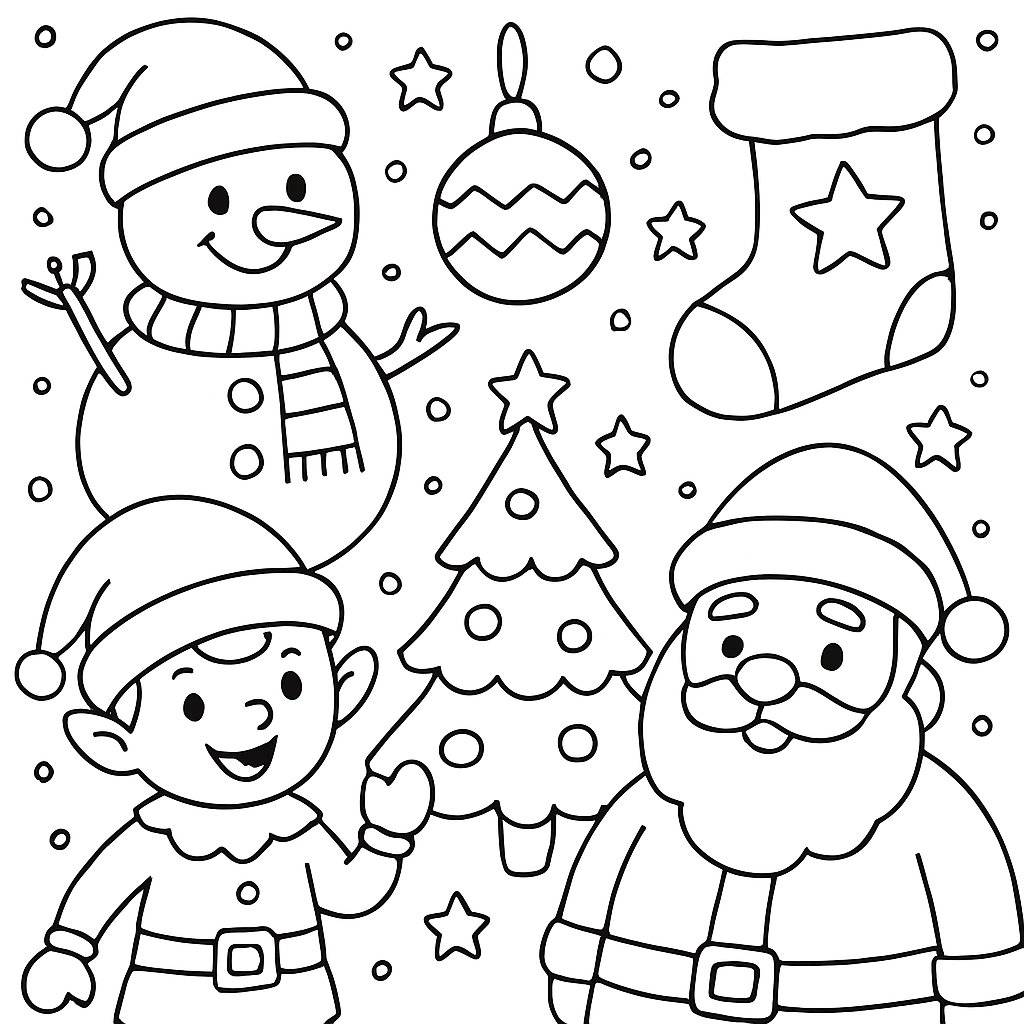 Dibujos De Navidad para colorear Dibujos para colorear e imprimir Dibujos De Navidad