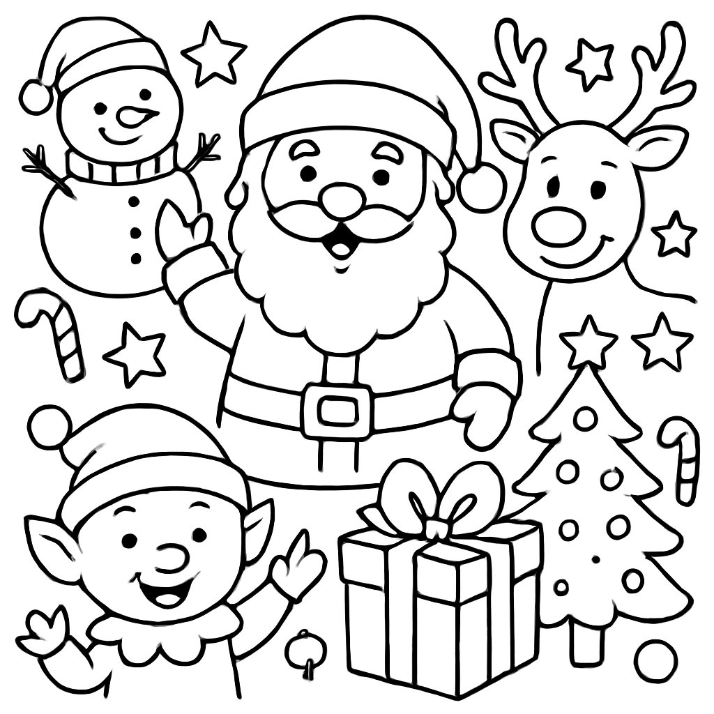 Dibujos De Navidad para colorear Dibujos para colorear e imprimir Dibujos De Navidad