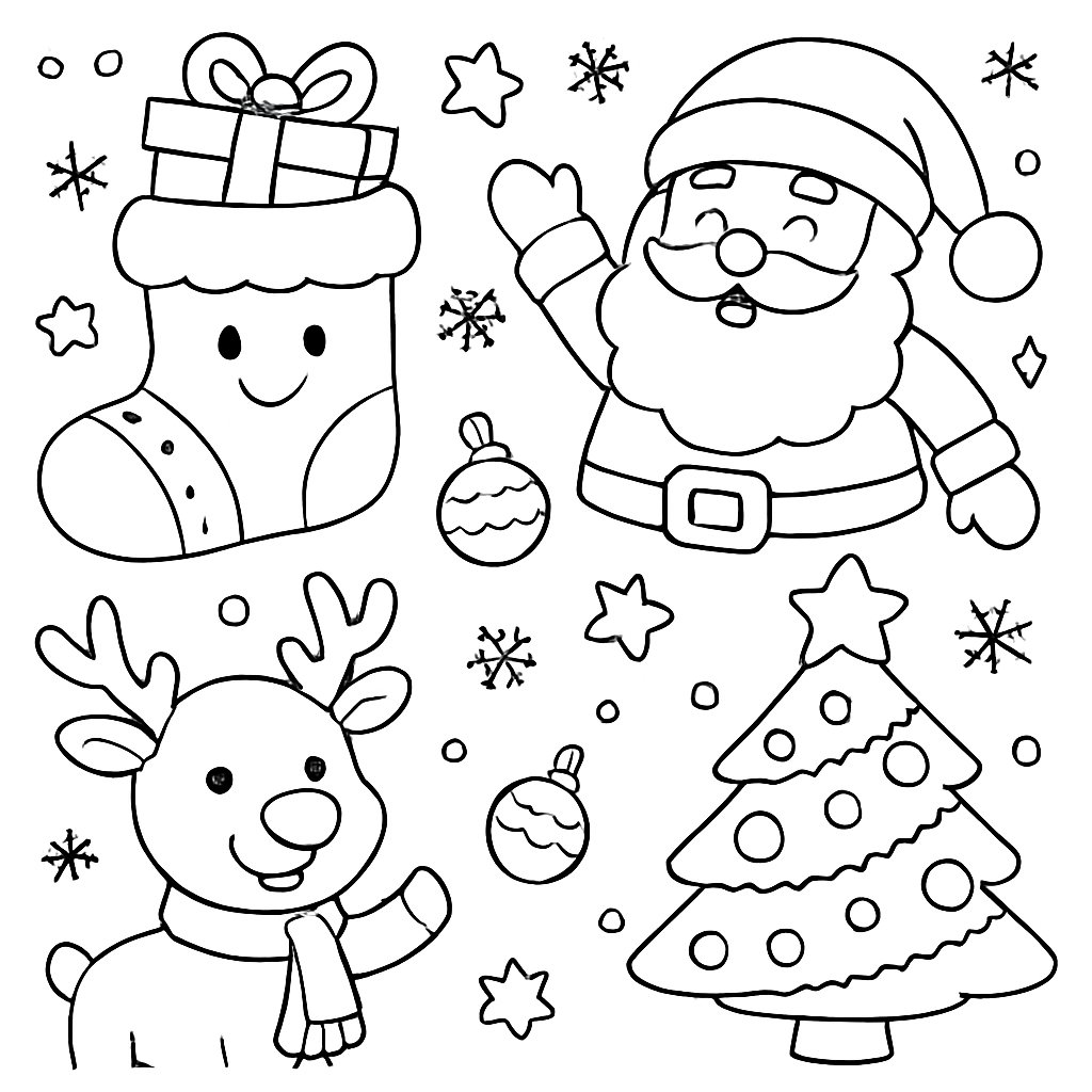 Dibujos De Navidad para colorear Dibujos para colorear e imprimir Dibujos De Navidad