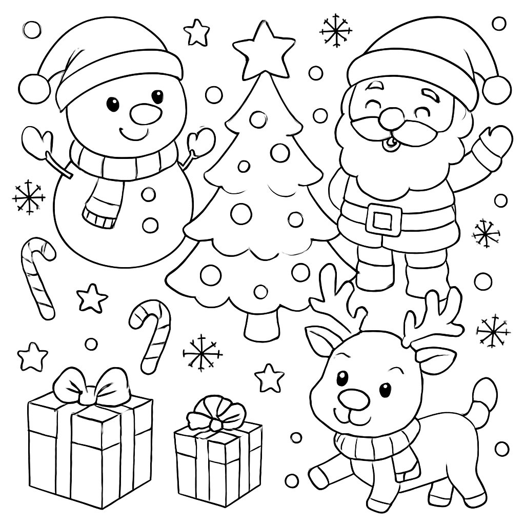 Dibujos De Navidad para colorear Dibujos para colorear e imprimir Dibujos De Navidad