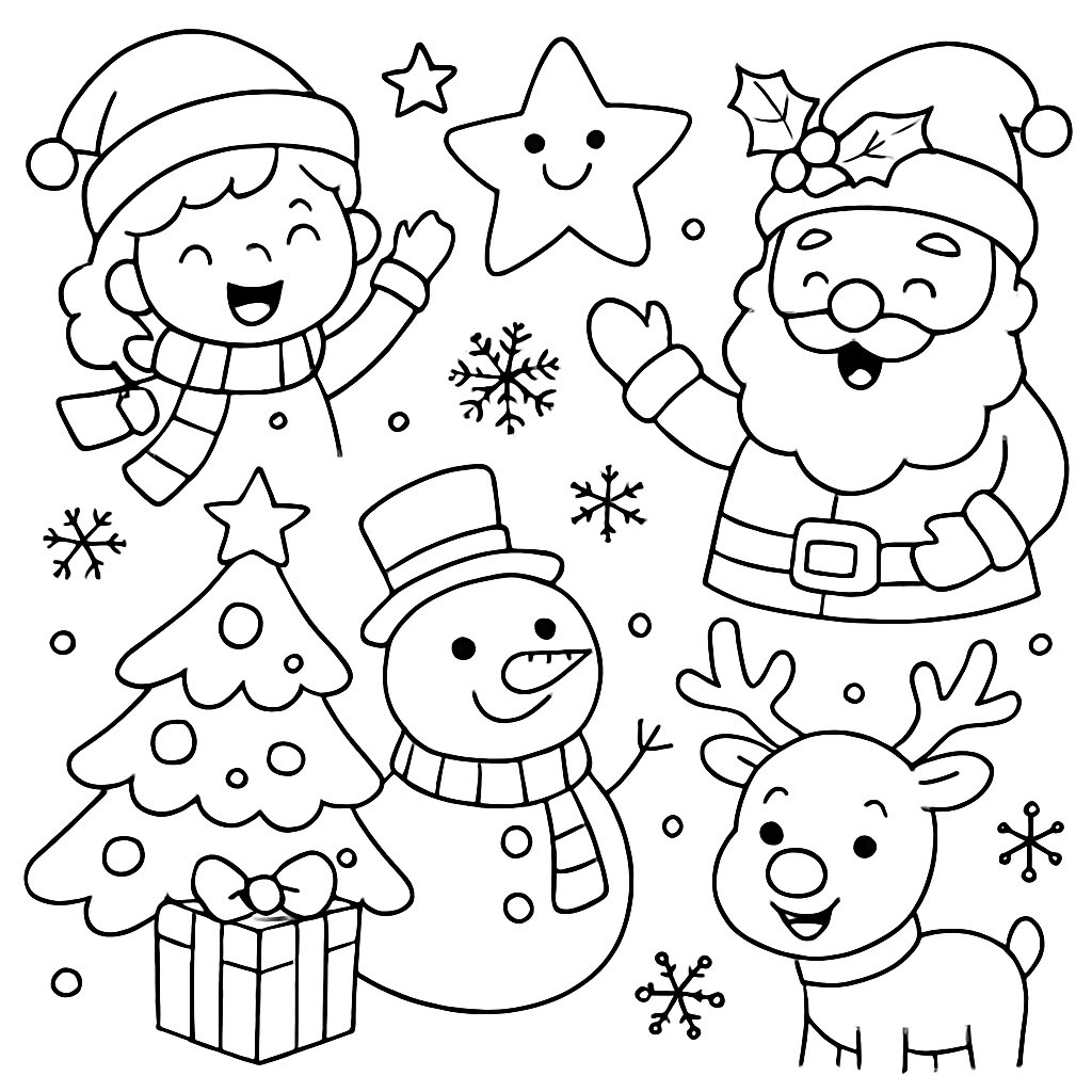 Dibujos De Navidad para colorear Dibujos para colorear e imprimir Dibujos De Navidad