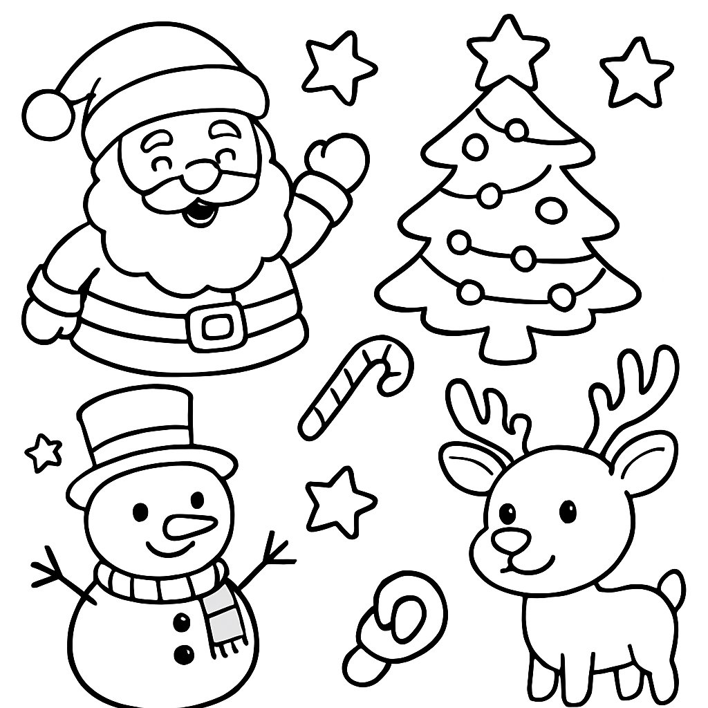 Dibujos De Navidad para colorear Dibujos para colorear e imprimir Dibujos De Navidad