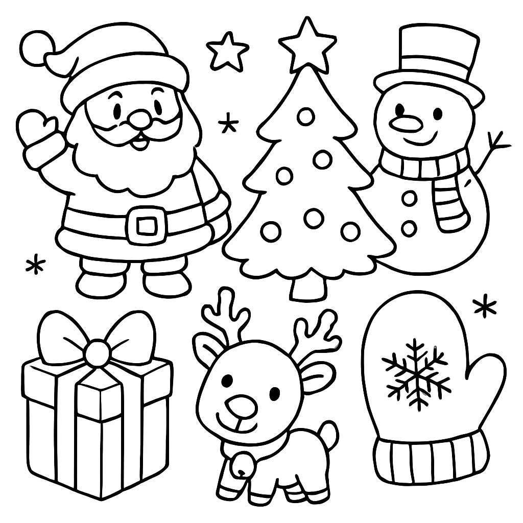 Dibujos De Navidad para colorear Dibujos para colorear e imprimir Dibujos De Navidad