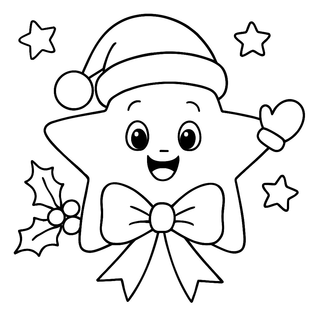 Estrella De Navidad para colorear Dibujos para colorear e imprimir Estrella De Navidad