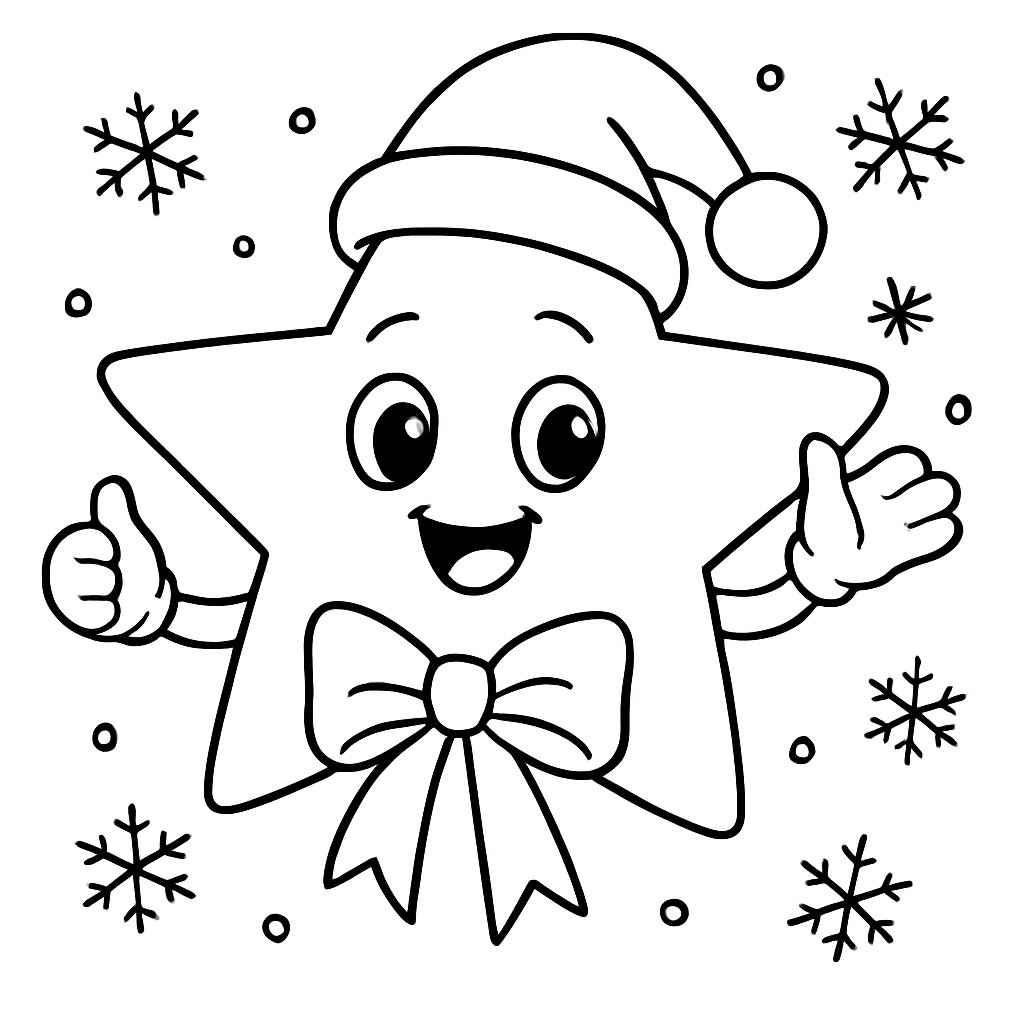 Dibujos para colorear e imprimir Estrella De Navidad