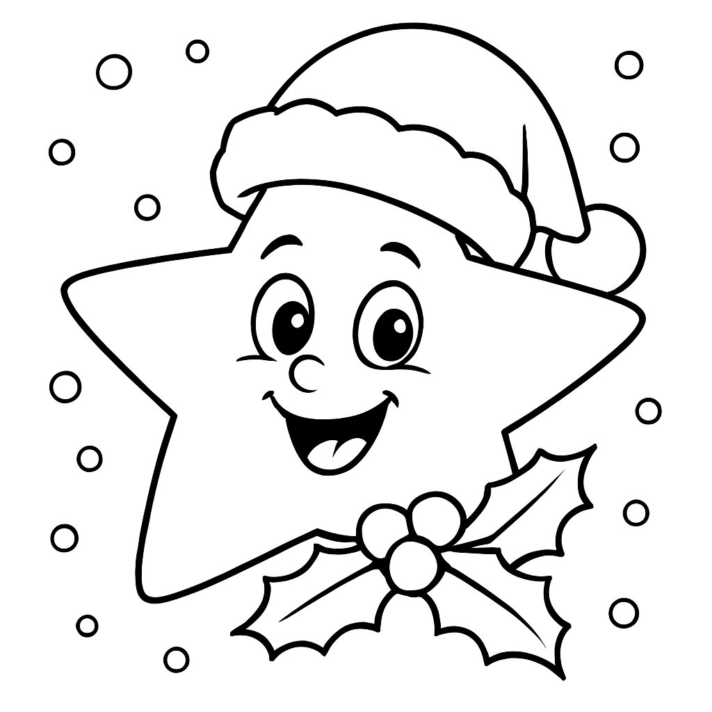 Dibujos para colorear e imprimir Estrella De Navidad