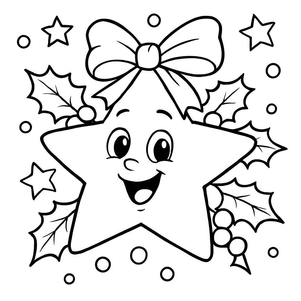 Dibujos para colorear e imprimir Estrella De Navidad