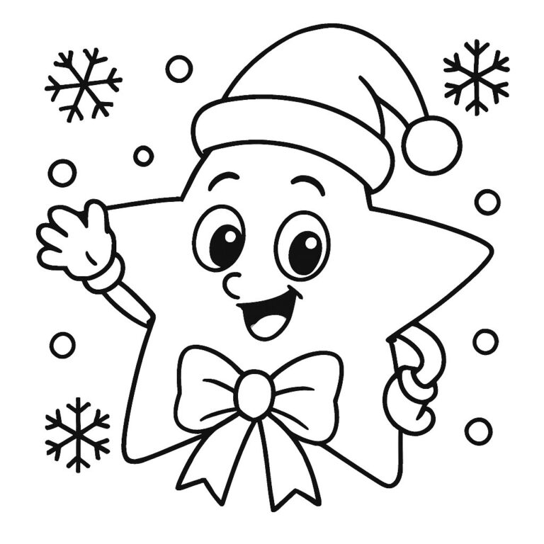 Estrella de Navidad para colorear