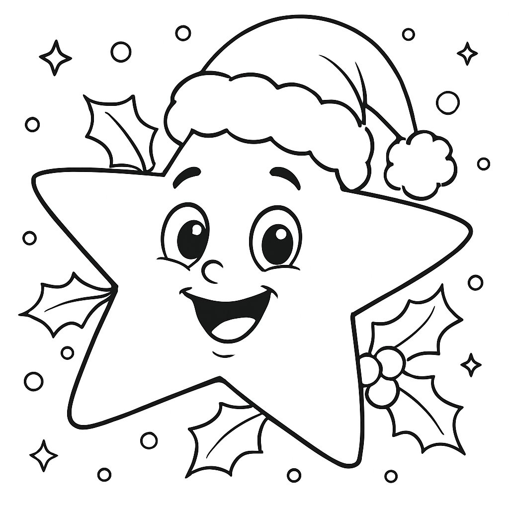 Dibujos para colorear e imprimir Estrella De Navidad