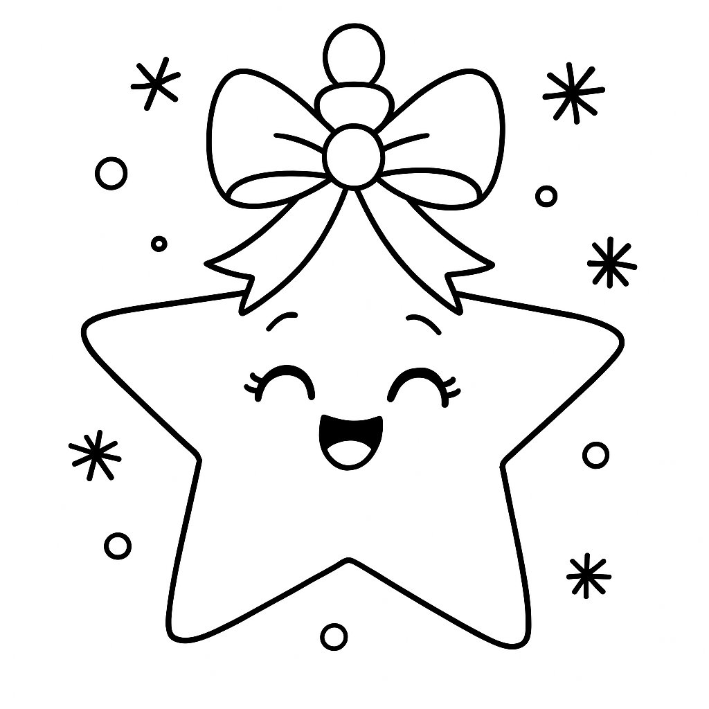 Estrella De Navidad para colorear Dibujos para colorear e imprimir Estrella De Navidad