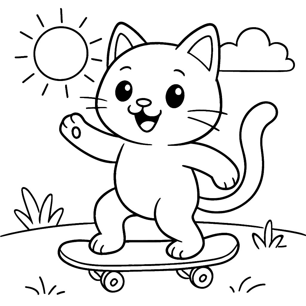 Gatos para colorear Dibujos para colorear e imprimir Gatos