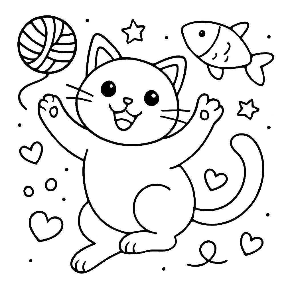 Gatos para colorear Dibujos para colorear e imprimir Gatos