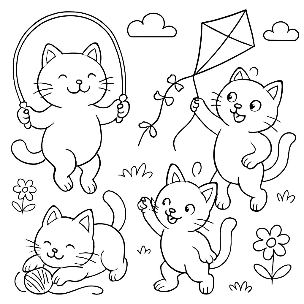 Gatos para colorear Dibujos para colorear e imprimir Gatos