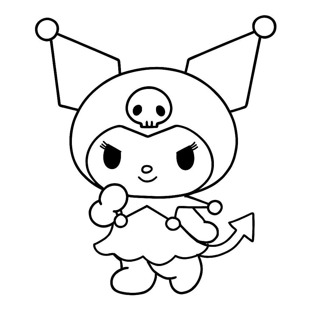 Kuromi para colorear Dibujos para colorear e imprimir Kuromi