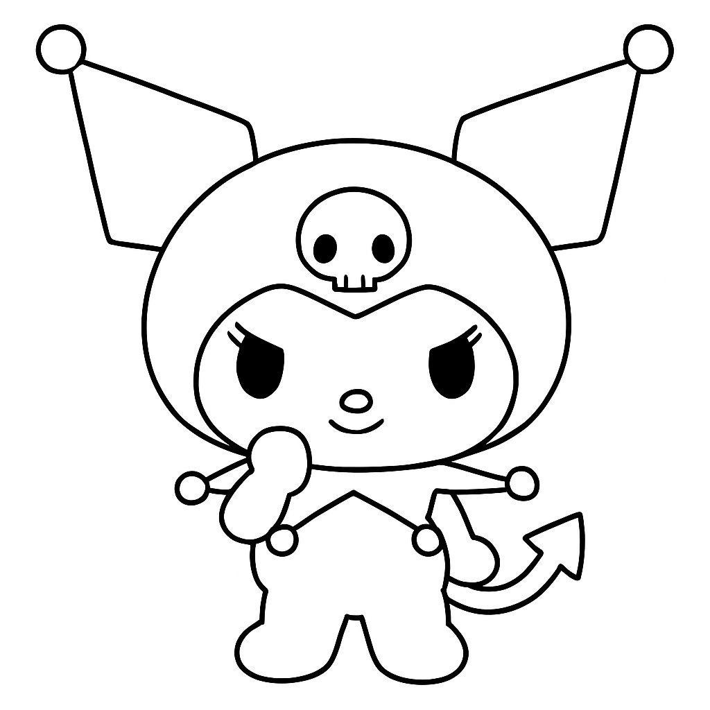 Kuromi para colorear Dibujos para colorear e imprimir Kuromi