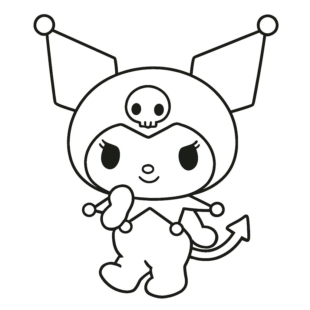 Kuromi para colorear Dibujos para colorear e imprimir Kuromi