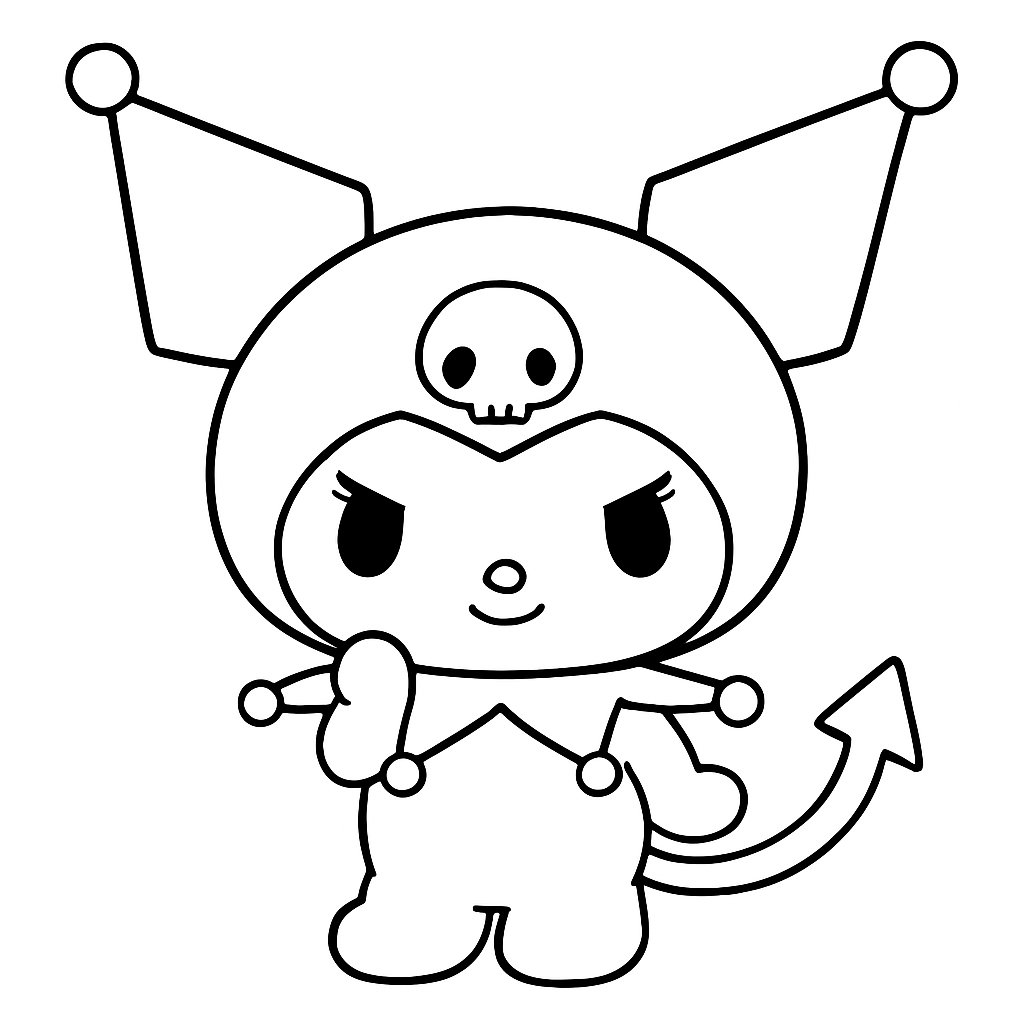 Kuromi para colorear Dibujos para colorear e imprimir Kuromi