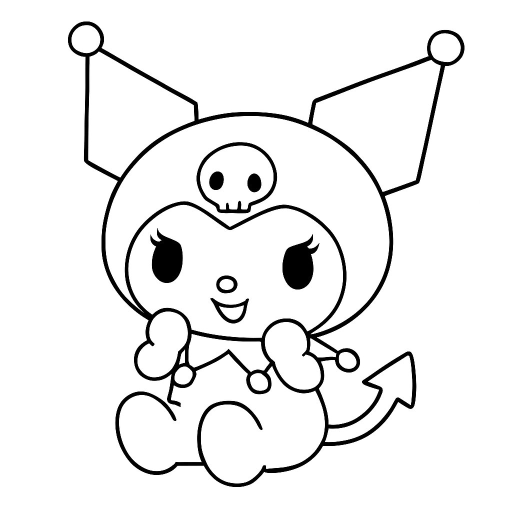 Kuromi para colorear Dibujos para colorear e imprimir Kuromi