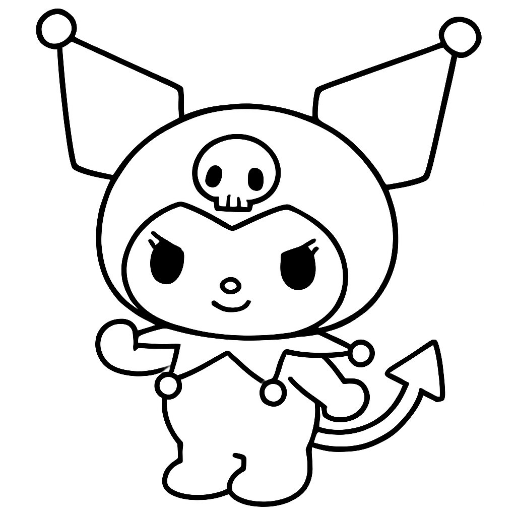 Kuromi para colorear Dibujos para colorear e imprimir Kuromi