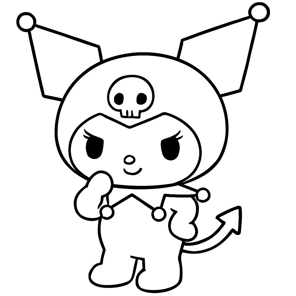 Kuromi para colorear Dibujos para colorear e imprimir Kuromi