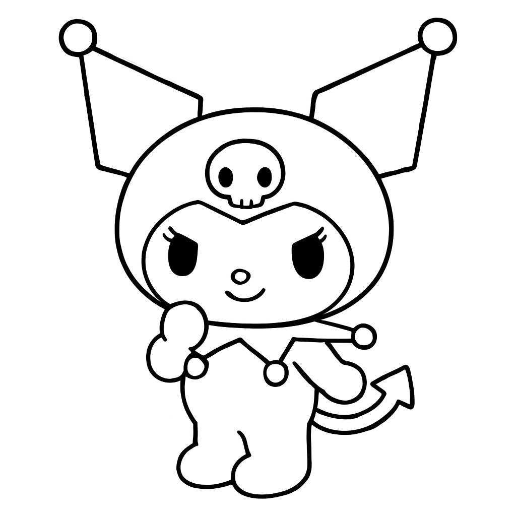 Kuromi para colorear Dibujos para colorear e imprimir Kuromi