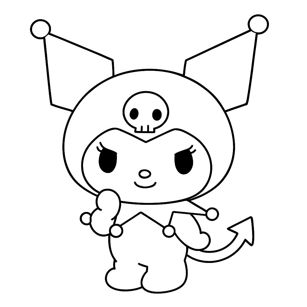 Kuromi para colorear Dibujos para colorear e imprimir Kuromi