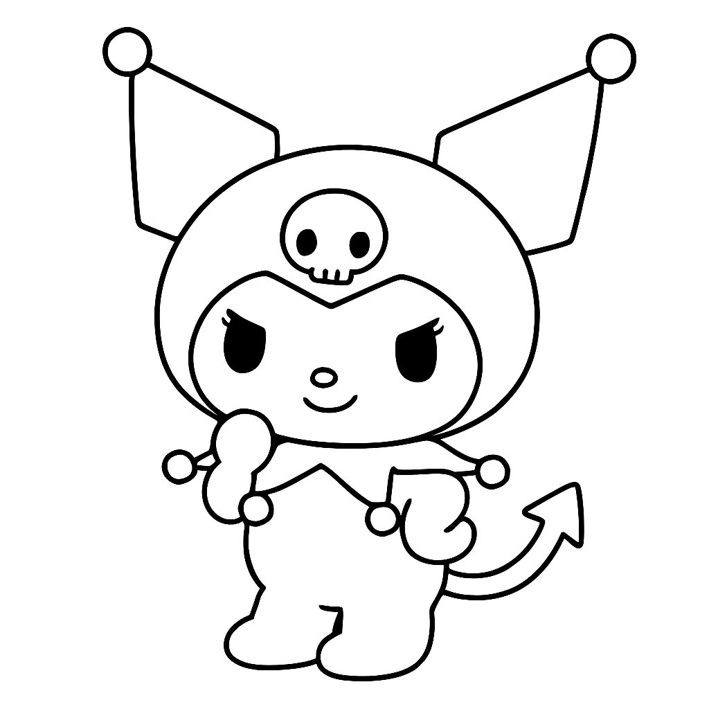 Kuromi para colorear Dibujos para colorear e imprimir Kuromi