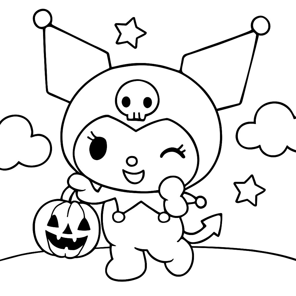 Kuromi para colorear Dibujos para colorear e imprimir Kuromi