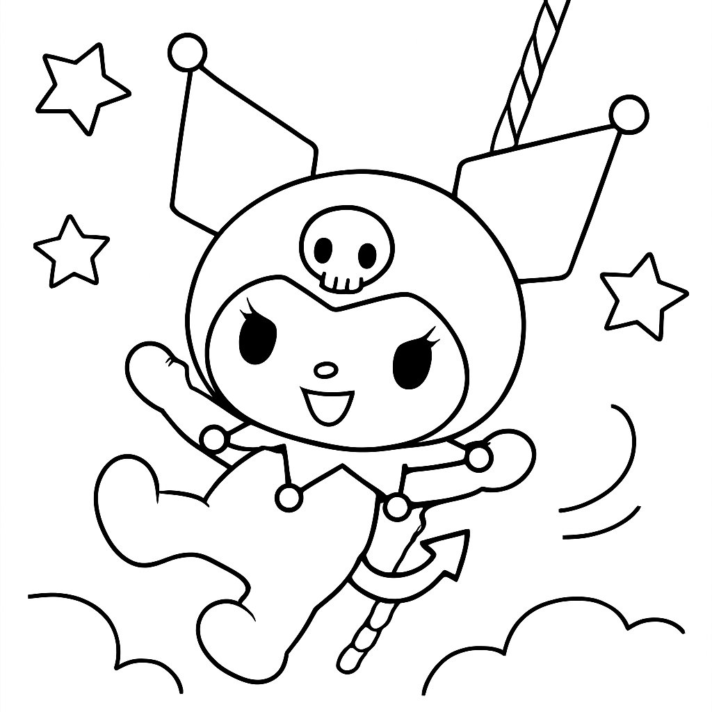 Kuromi para colorear Dibujos para colorear e imprimir Kuromi