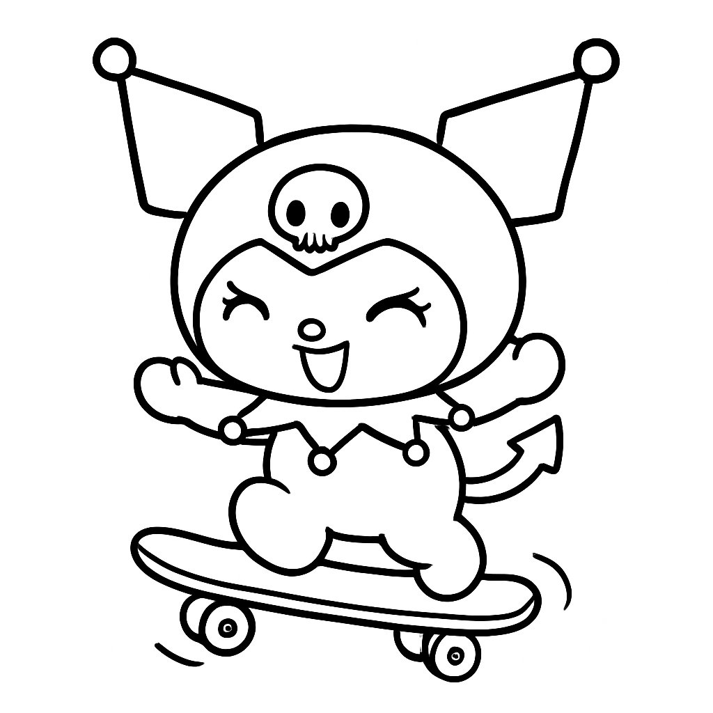 Kuromi para colorear Dibujos para colorear e imprimir Kuromi